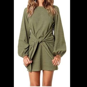 R. Vivimos Long Sleeve Sweater Pencil Dress